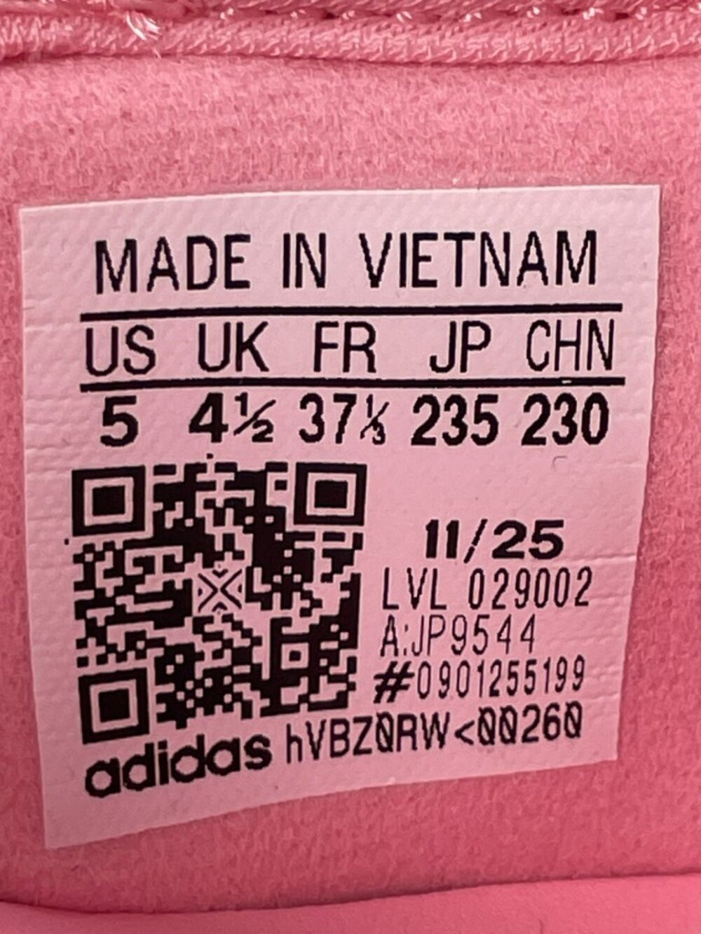 Adidas Samba Jane J Kids Velcro School Sneakers Pink/White Size 5 EU 37 1/3 NEW - Picture 9 of 11